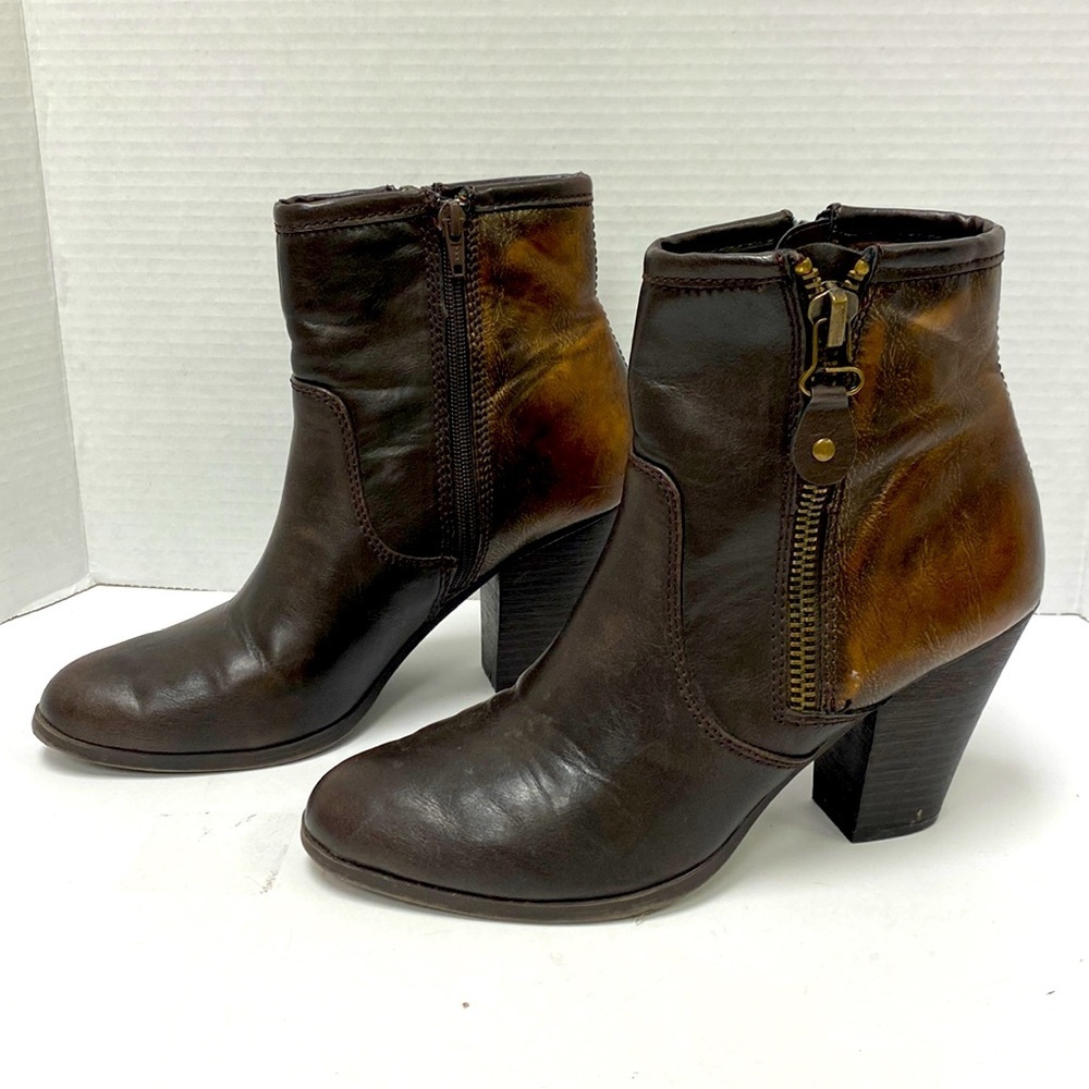 Nine West Brown Bronze Ankle Boots
